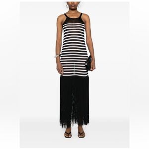 RARE NWT Khaite Tenysi fringe Dress size S